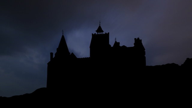 Romania Castle of Bran storm
