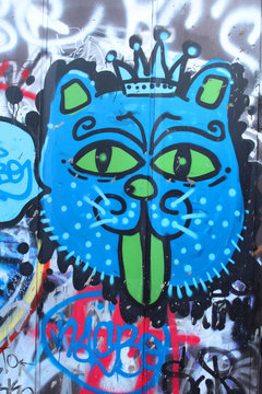 Street art - King lion