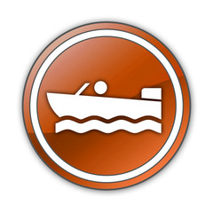 Orange Glossy Button "Motorboating"