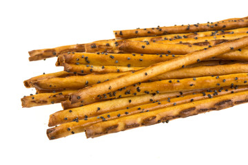 Sweet baking sticks on a white plate