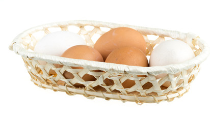 Eggs isolated on white background