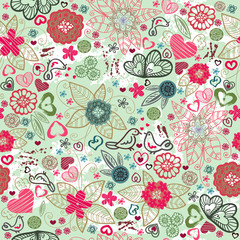 Valentines-day pattern with hearts
