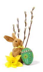 The Easter Bunny with painted egg