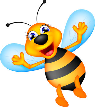 cute bee caroon
