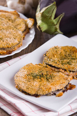 Eggplant cutlets.