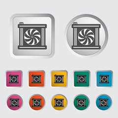 Radiator fan icon.