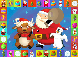 The christmas card with clear background