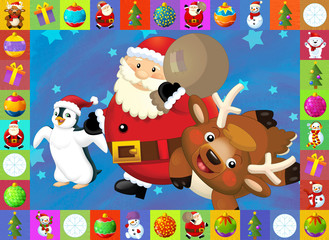 The christmas card with clear background