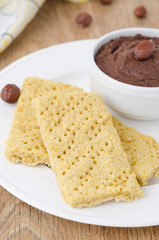 homemade crackers closeup