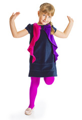 Pretty little girl isolated