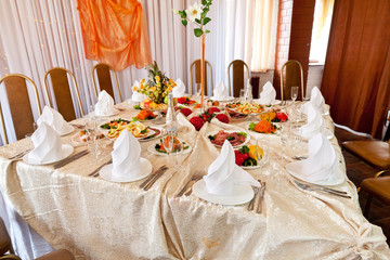 Wedding table setting