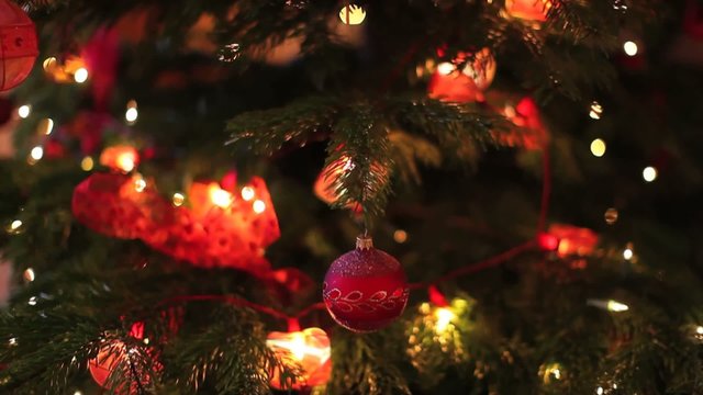 Gros plan sur un sapin de no&euml;l