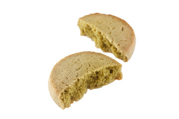 tasty cookie with green tea