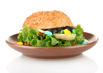 Conceptual image for nutritional care:assorted vitamins and