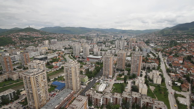 SARAJEVO, Panoramic view from Bosmal building on June 22, 2012