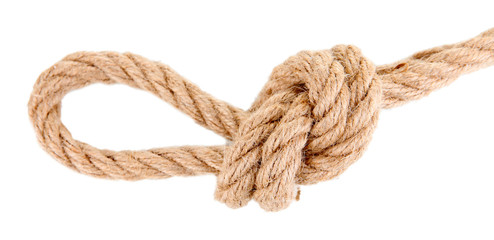 Loop knot isolated on white