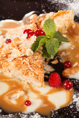 tasty pastry with berries