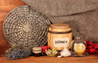 Honey and others natural medicine for winter flue,