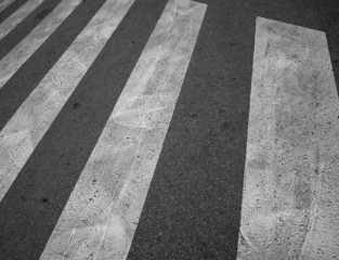 Close-up of pedestrian crosswalk