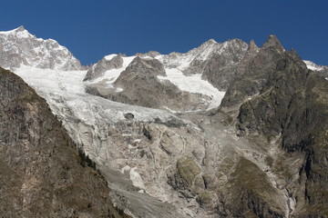 peaks and glaciers in Graian Alps