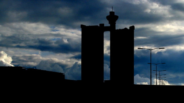 Serbia Novi Beograd Zapadna kapija clouds