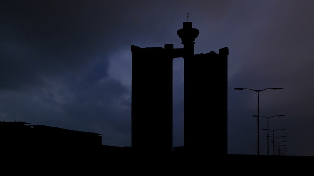Serbia Novi Beograd Zapadna kapija storm