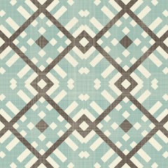 retro geometric seamless pattern in blue, and grey