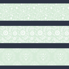 Light blue banners with seamless pattern