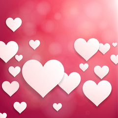 Pink heart background.