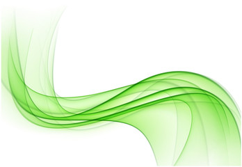 Fototapeta na wymiar Abstract green wavy background.