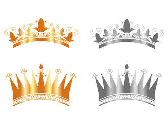 Couronnes des rois or et argent - Epiphanie