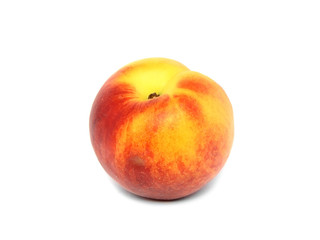 Single peache, on white. Isolated