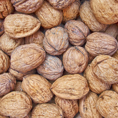 walnuts closeup, food background
