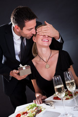 Romantic couple at the restaurant