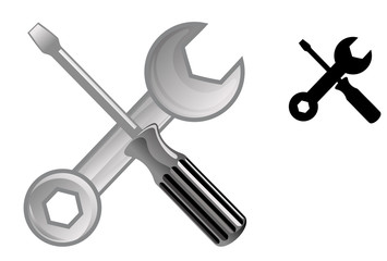 Wrench and screwdriver icon