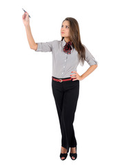 Isolated business woman