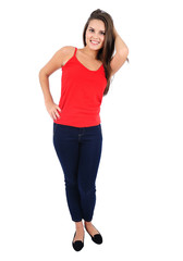 Isolated casual girl