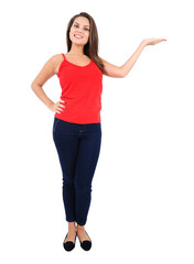 Isolated casual girl