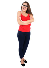 Fototapeta premium Isolated casual girl