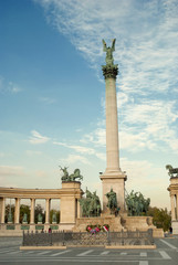 Fototapeta na wymiar Plac Bohaterów w Budapeszcie (Węgry)