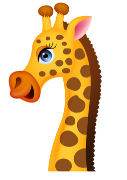 Giraffe head cartoon