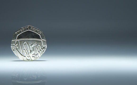 Twenty pence UK coin