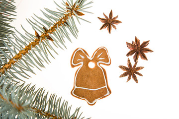 Decorated homemade gingerbread cookies