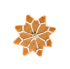 Decorated homemade gingerbread cookies