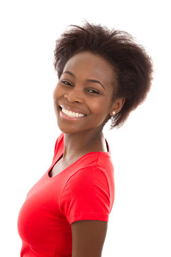 Afrikanische junge Lady in Rot
