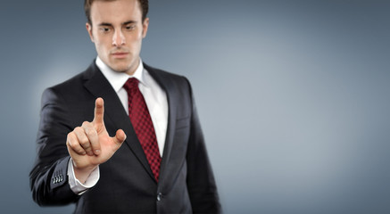 Man with Touchscreen