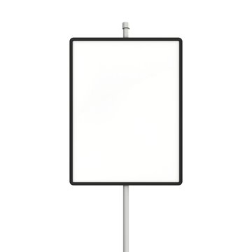 Blank large road sign