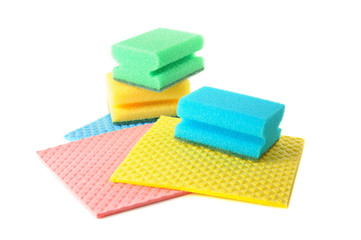 Group of kitchen sponges