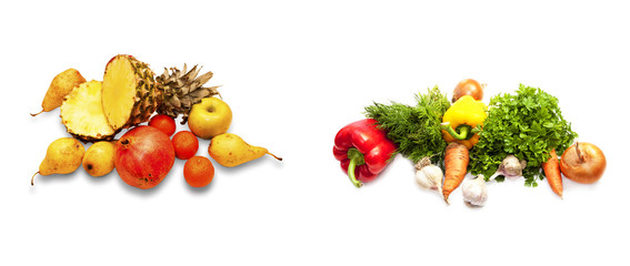 Different fruit and vegetables