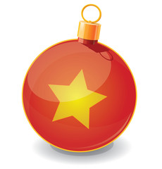 Christmas toy ball icon